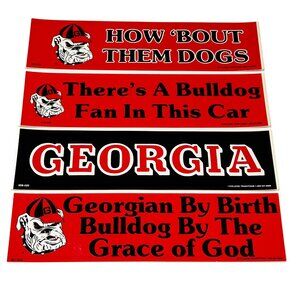 4 Vintage Georgia Bulldogs bumper stickers Decals